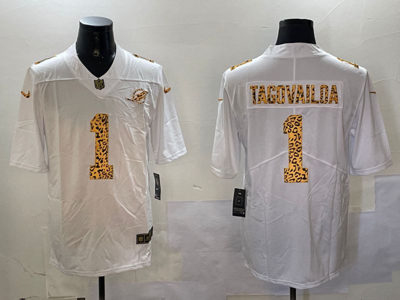 Men Miami Dolphins 1 Tagovailoa White 2024 Nike Limited NFL Jersey style 0108